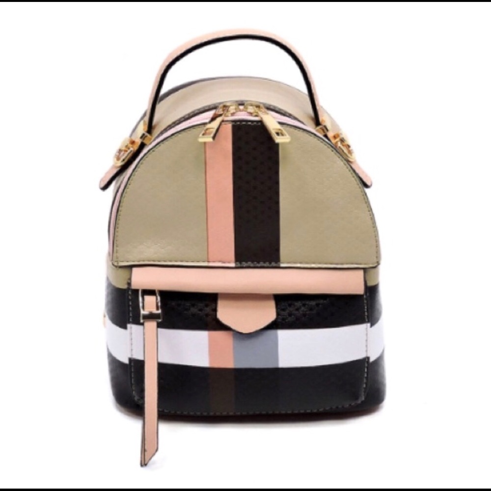 Plaid mini backpack